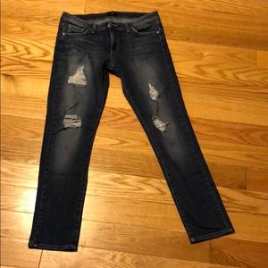 Just black ripped jeans